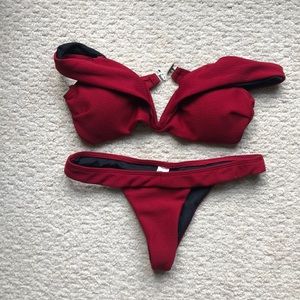 Off the Shoulder Bathing Suit Set